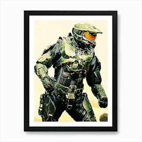 Halo Master Chief gaming movie Art Print