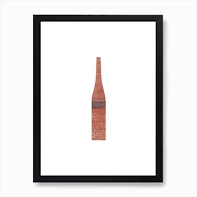 Minimal Bottle Vase Art Print