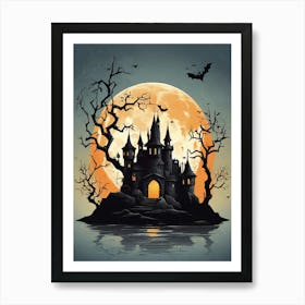 Halloween Castle 4 Art Print