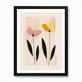 Birmingham Flower Market Boho Minimalist Style Art Print