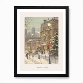 Vintage Winter Poster Toronto Canada 1 Art Print