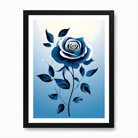 Blue Rose 4 Art Print