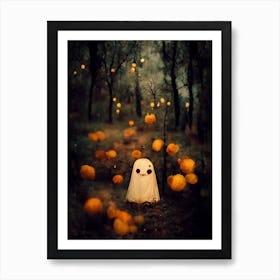 A Happy Ghost In The Forest Photo Art Print