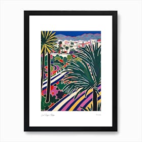 Las Vegas Stripe Nevada Matisse Style 2 Watercolour Travel Poster Art Print