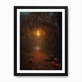 Halloween Night In The Woods Art Print