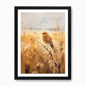 Bird Painting Blackbird 2 Art Print