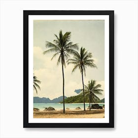 Chaweng Beach Koh Samui Thailand Vintage Art Print