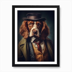 Gangster Dog Welsh Springer Spaniel Art Print