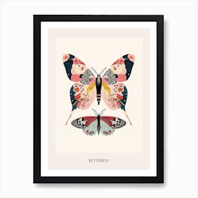 Colourful Insect Illustration Butterfly 26 Poster Art Print