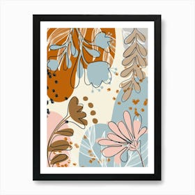 Abstract Floral Pattern 6 Art Print