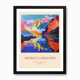 Colourful Abstract Los Glaciares National Park Argentina 4 Poster Art Print