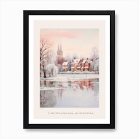 Dreamy Winter Painting Poster Stratford Upon Avon United Kingdom 2 Art Print