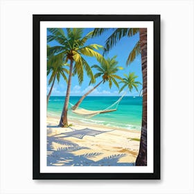 Hammock On The Beach 3 Art Print