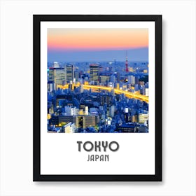 Tokyo Cityscape, Japan 2 Art Print