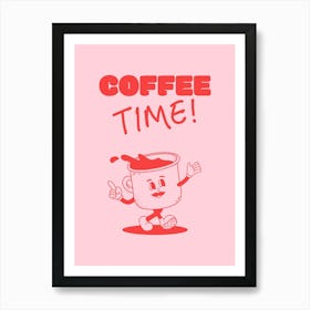 Coffee Time - Pink Art Print