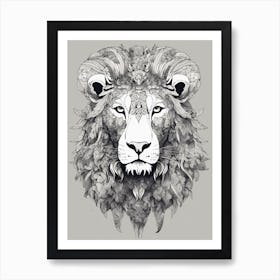 Lion Head Art Print