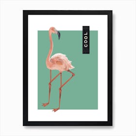 Cool Flamingo Art Print