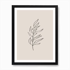 Plant Line Art No 394b Art Print