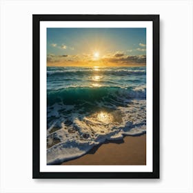 Sunrise At The Beach 1 Art Print