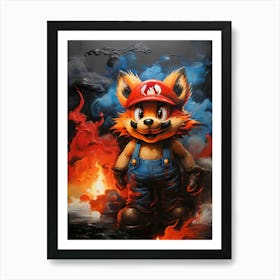 Mario Bros painting Art Print