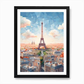 Paris View   Geometric Vector Illustration 0 Art Print