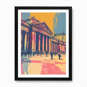 The Met New York Colourful Silkscreen Illustration 1 Art Print