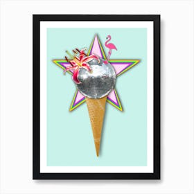 Disco Ice Cream Art Print