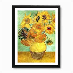 Sunflowers In A Vase 1 Art Print