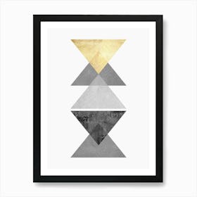 Geometric art with textures 3 Art Print