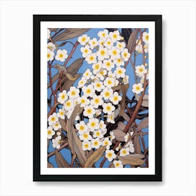 Forget Me Not 3 Flower Painting Art Print