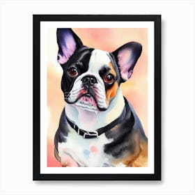 French Bulldog 3 Watercolour Dog Art Print