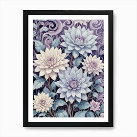 Winter Flowers no2 Art Print