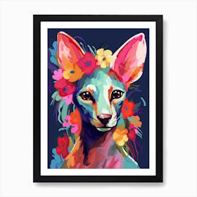 Oriental Shorthair Cat With A Flower Crown Painting Matisse Style 3 Art Print