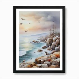 Sunset On The Beach 2 Art Print