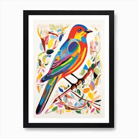 Colourful Bird Painting Swallow 3 Art Print