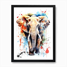 Watercolor Elephant Art Print