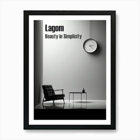 Lagom, Sweden Minimalism Poster Art Print