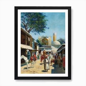 Samarkand Street Market, Richard Karlovich Zommer Art Print