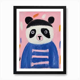 Playful Illustration Of Panda For Kids Room 2 Art Print