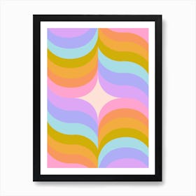 Retro Rainbow Sparkle Art Print