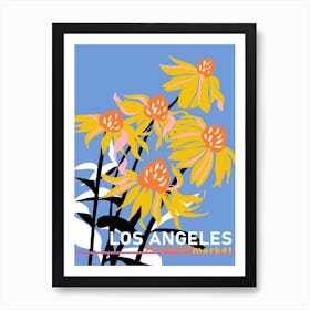 Flower Market Los Angeles Art Print