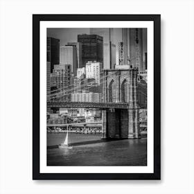 Brooklyn Bridge & Lower Manhattan  Art Print