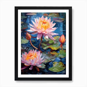 Pink Water Lilly 1 Art Print