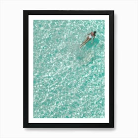 Girl In Turquoise Water - Tropical Photo Art Print