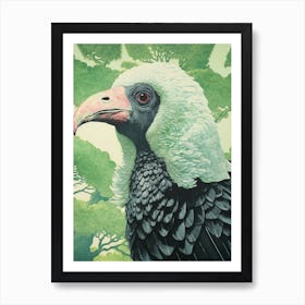 Ohara Koson Inspired Bird Painting California Condor 3 Art Print