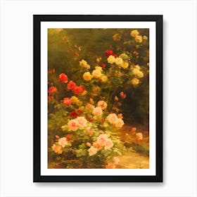 Roses In A Garden Art Print