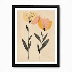 Phoenix Flower Market Boho Minimalist Style Art Print