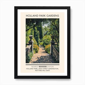 Holland Park Gardens London Parks Garden 4 Art Print