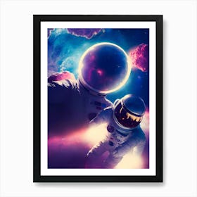 Space Astronauts Art Print