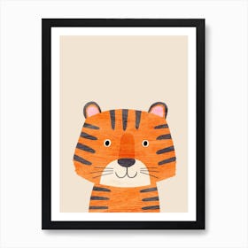 Tiger Cream Art Print